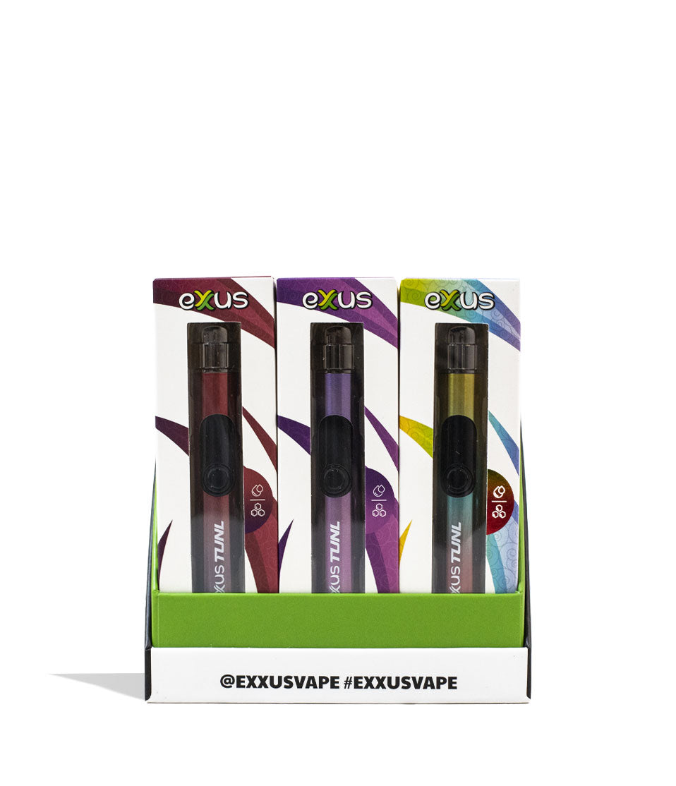 Exxus Vape TUNL 510 Thread Battery 12pk Open View on White Background