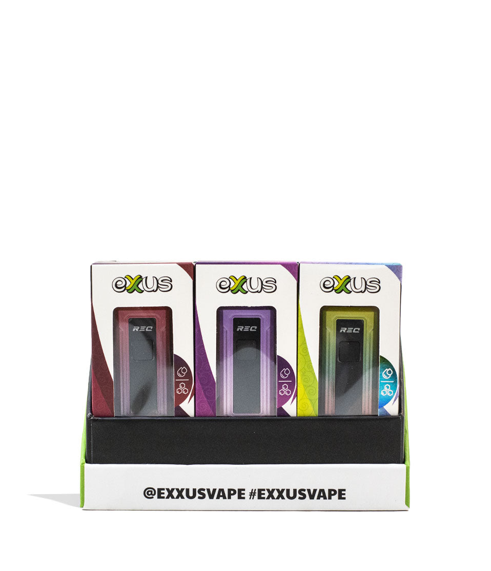 Exxus Vape REC 510 Thread Battery 12pk Open View on White Background