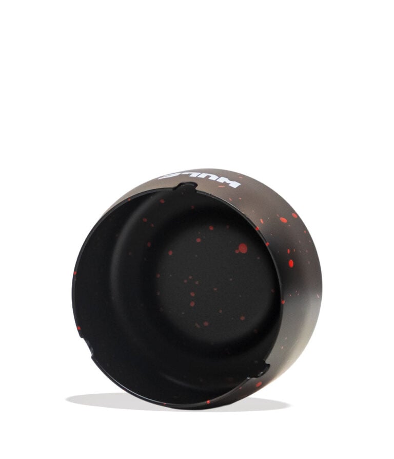 Black Red Spatter Wulf Mods Cache Ashtray 6pk Inside View on White Background