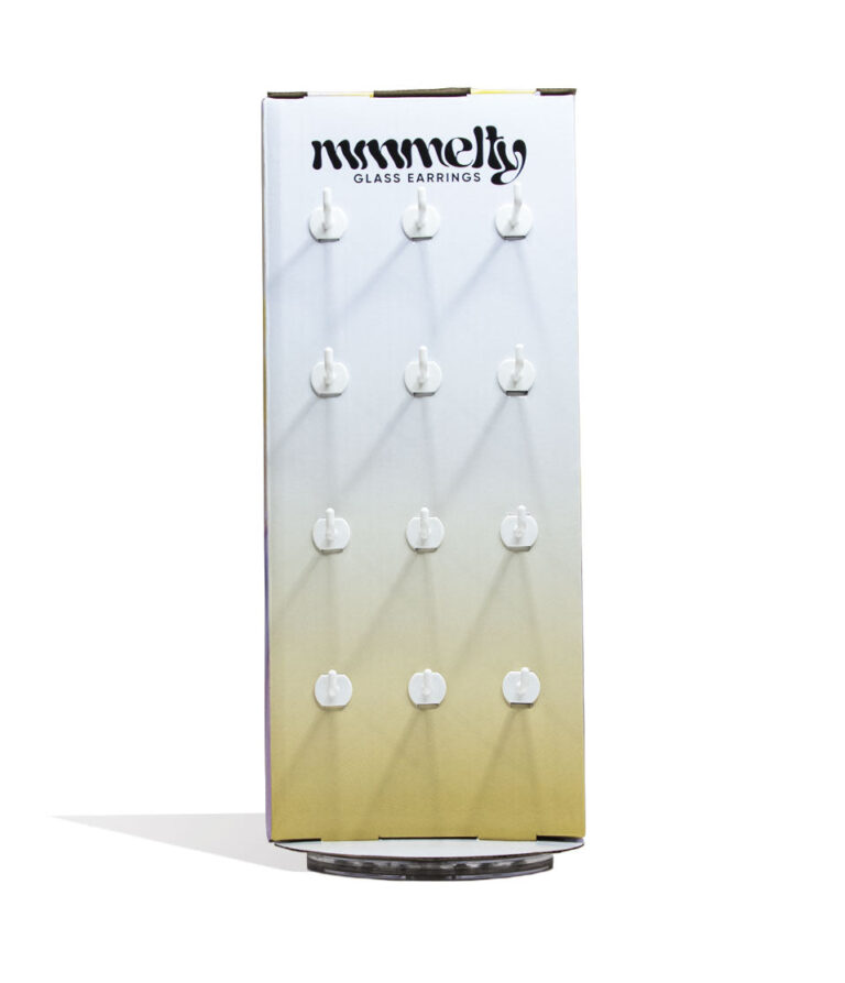 Mmmelty 72pc Earring Display Empty Front View on White Background