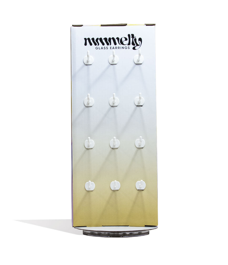 Mmmelty 72pc Earring Display Empty Front View on White Background