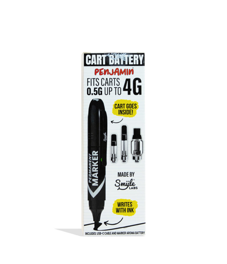 Black Smyle Permanent Marker Variable Voltage Battery packaging on white background