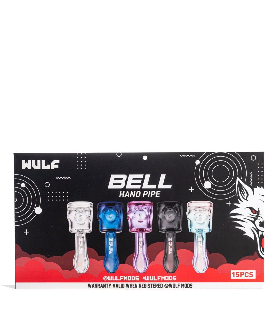 Wulf Mods Bell Hand Pipe 15pk Face View on White Background