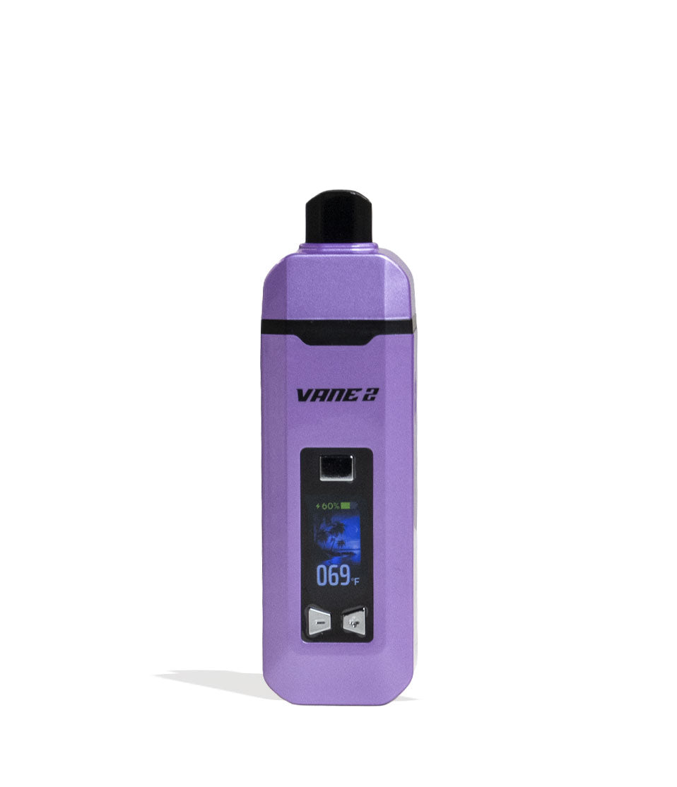 Yocan Vane 2 Portable Dry Herb Vaporizer Purple front view with white background
