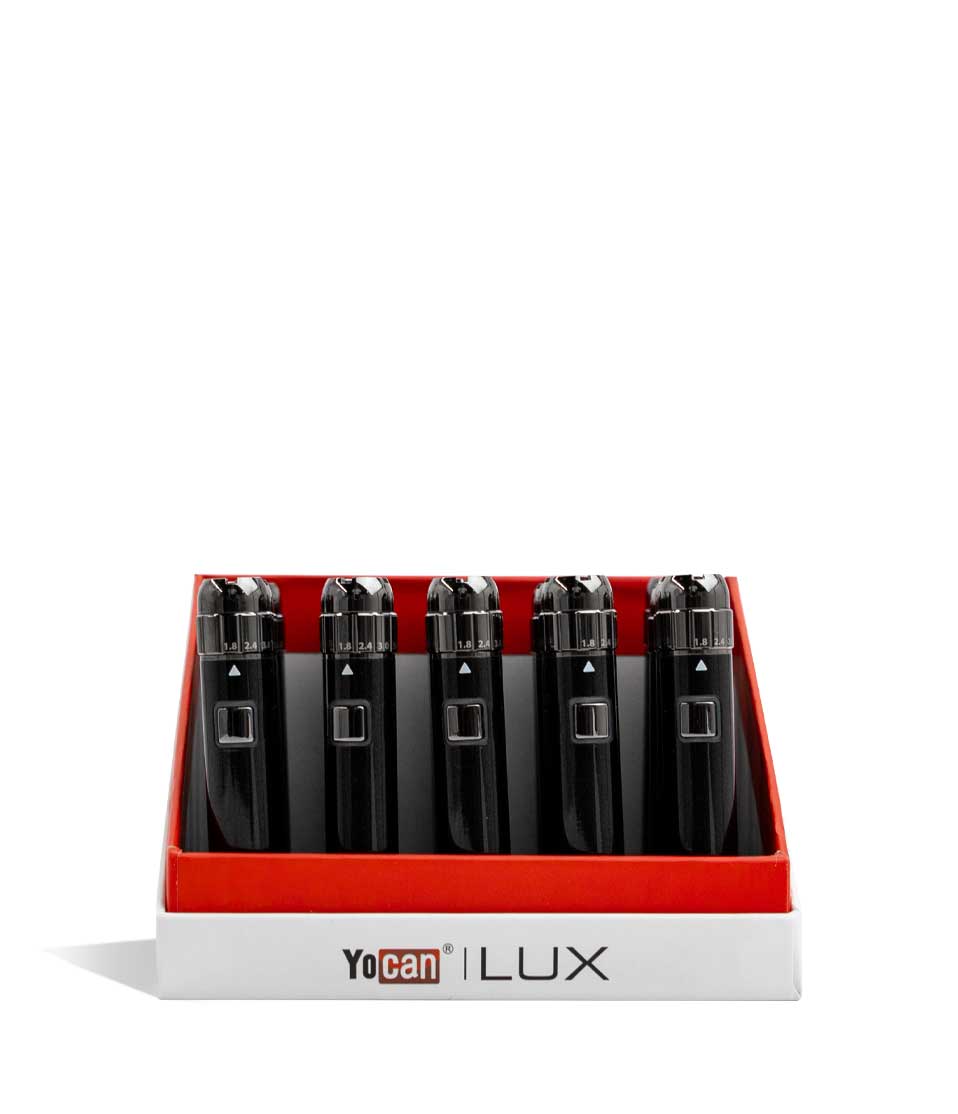Yocan LUX 510 Thread Battery 20pk Black front view on white background