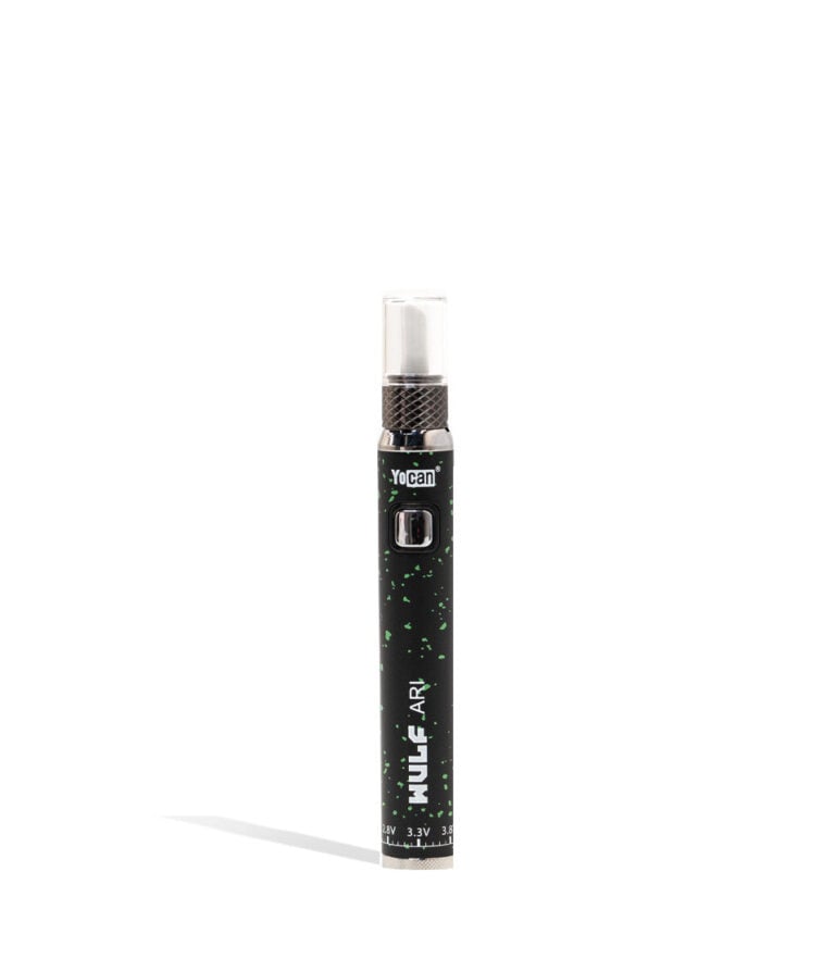 Black Green Spatter Wulf Mods Ari Knife Kit 9pk front view on white background