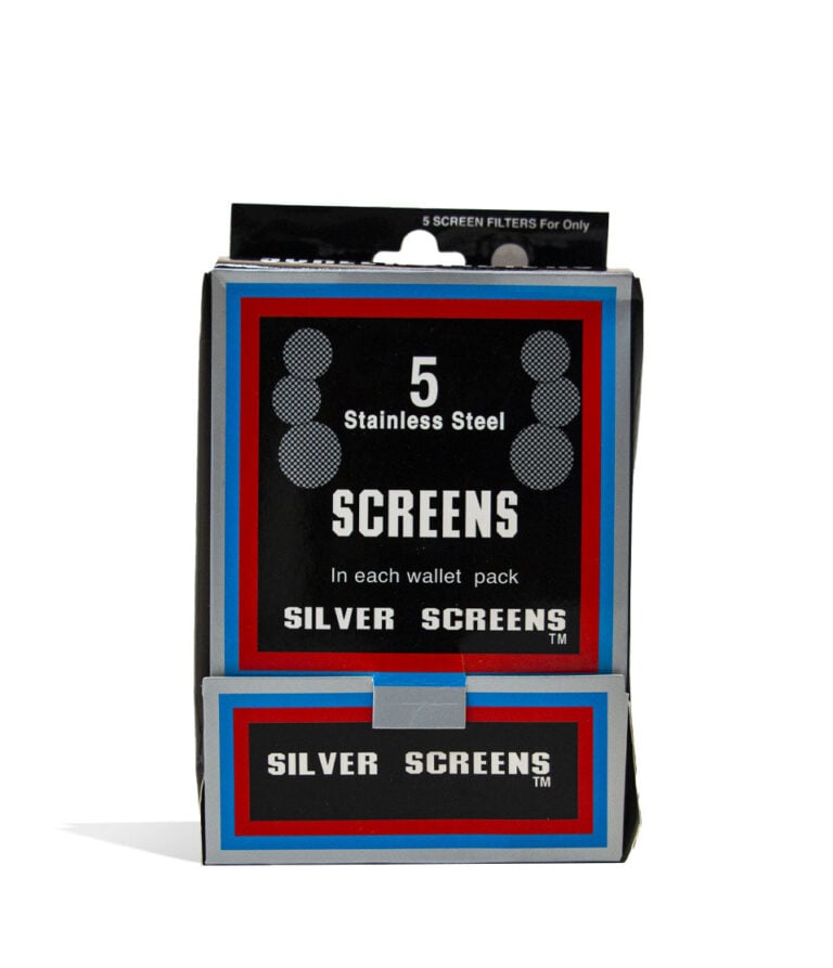 Silver Assorted Pipe Screens 100pk Front View on White Background