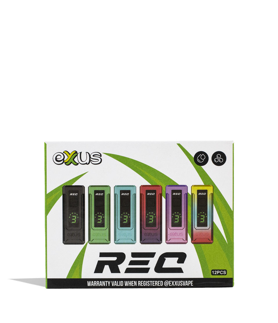 Exxus Vape REC 510 Thread Battery 12pk Face View on White Background