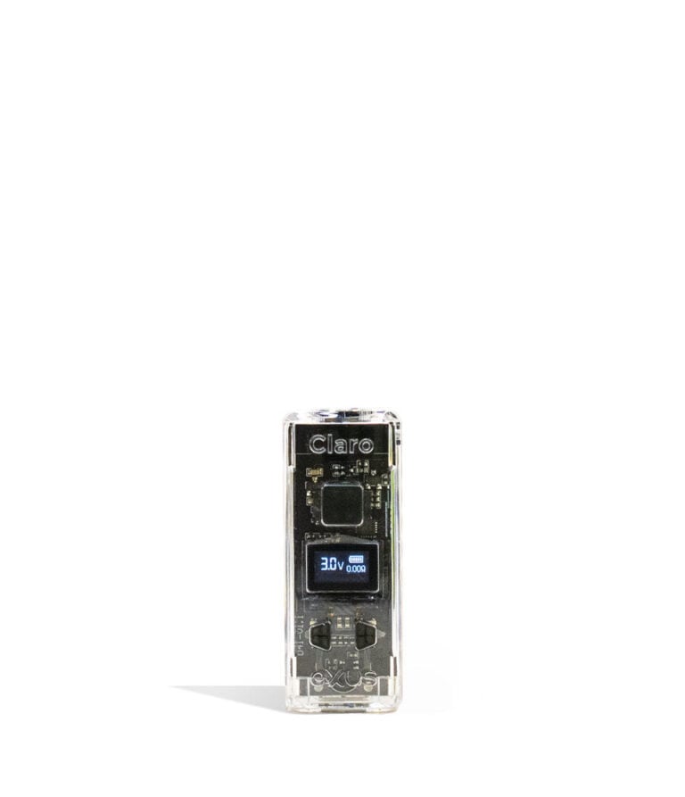 Clear Exxus Vape Claro 510 Thread Battery 12pk Front View on White Background