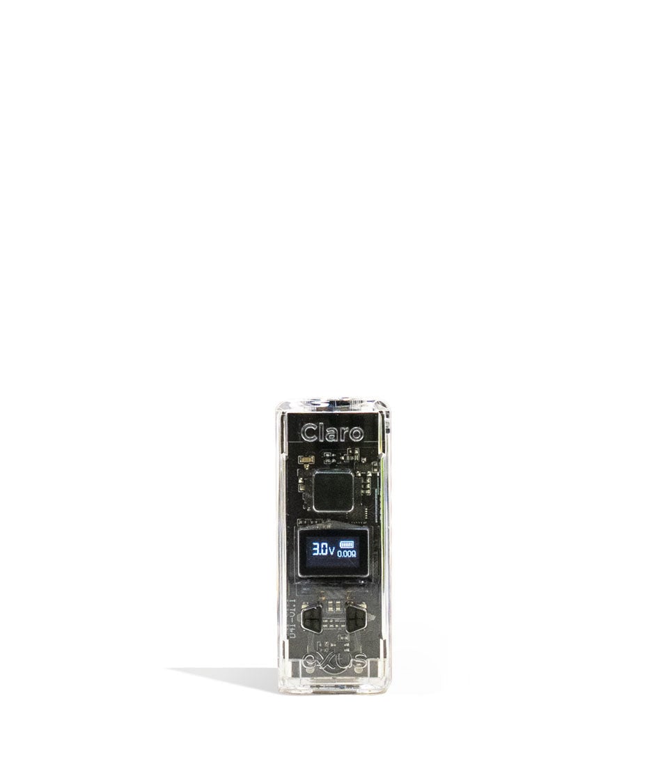 Clear Exxus Vape Claro 510 Thread Battery 12pk Front View on White Background