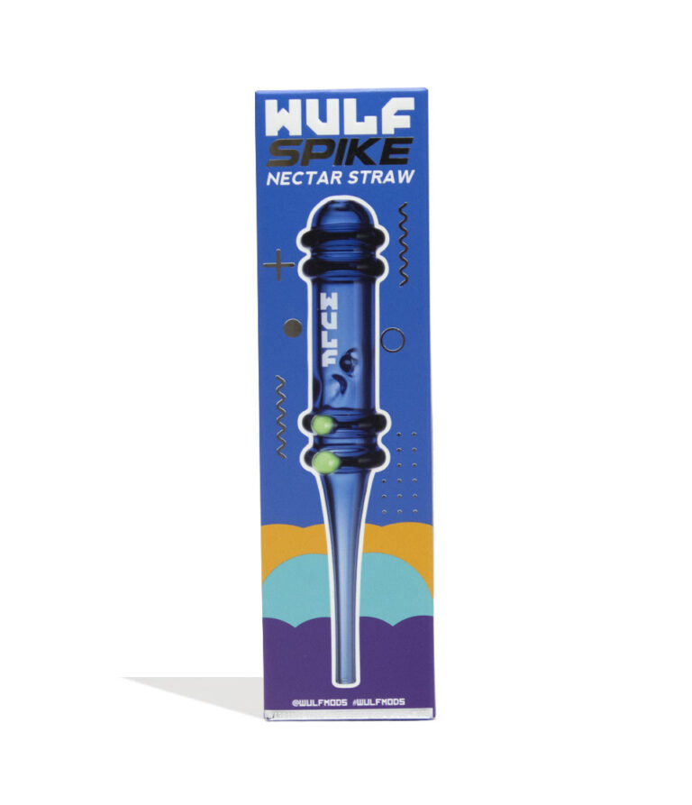 Blue Wulf Mods Spike Nectar Straw Packaging 15pk Front View on White Background