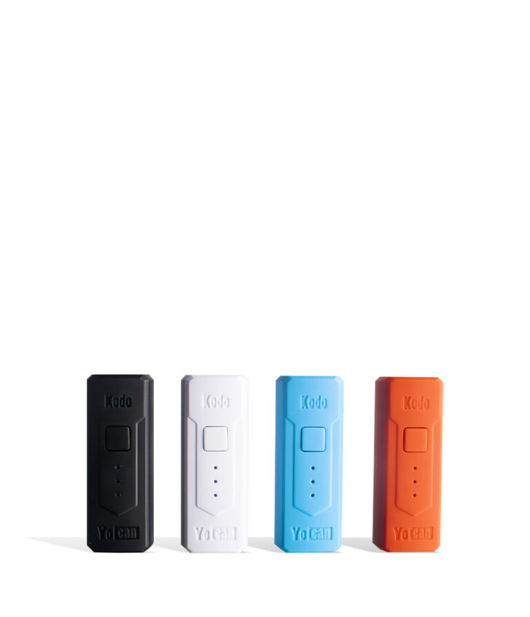 Assorted Colors Yocan Kodo 510 Thread Battery 20pk on white background