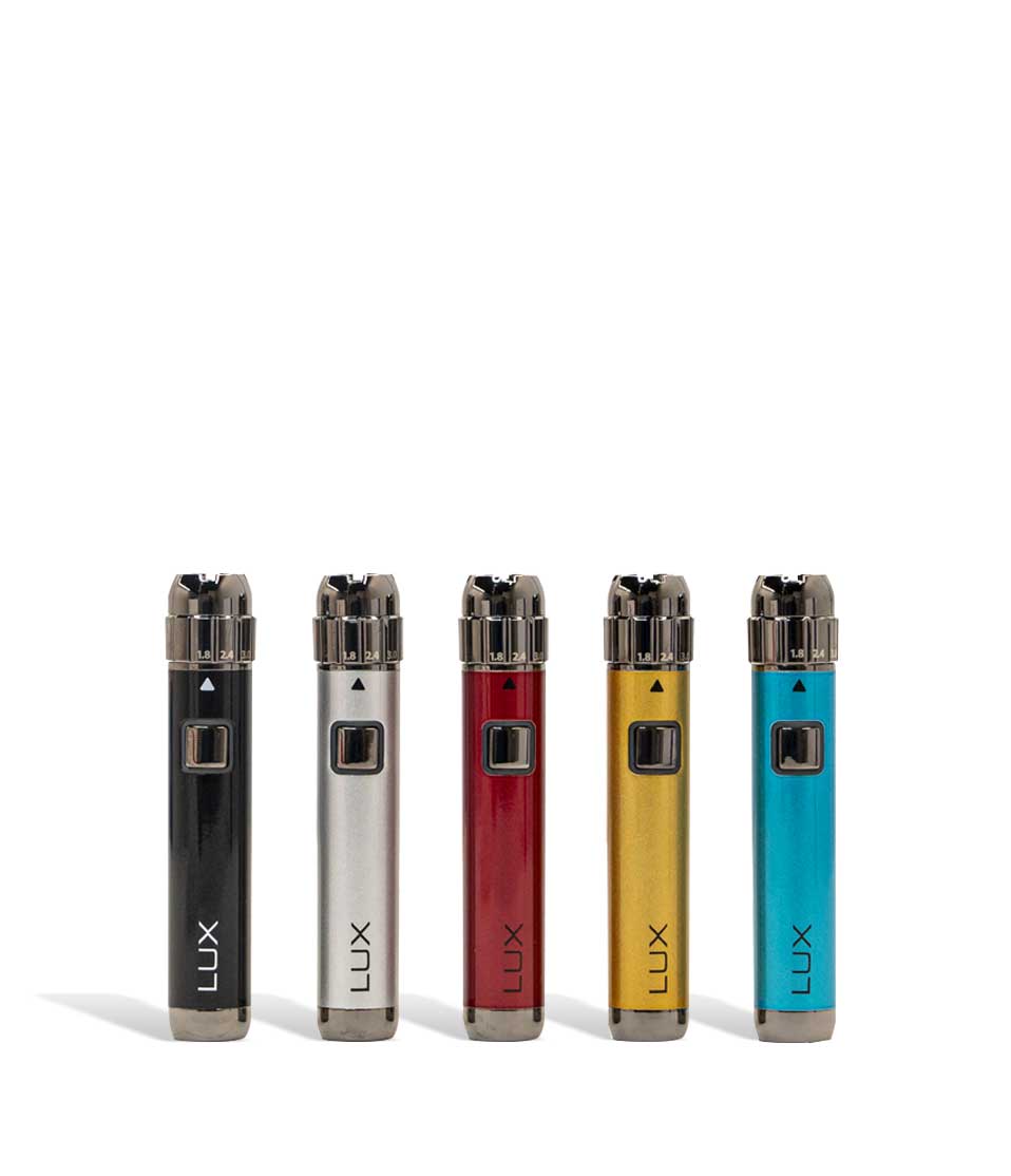Assorted Colors Yocan LUX 510 Thread Battery 20pk on white background