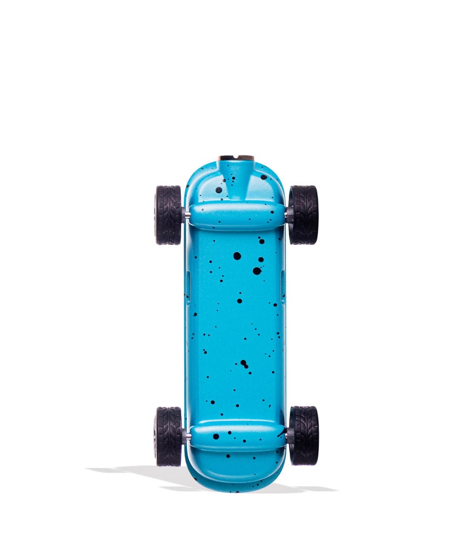 Blue Black Spatter Wulf Mods Deck Skateboard Voltage Battery 9pk Back  View on White Background