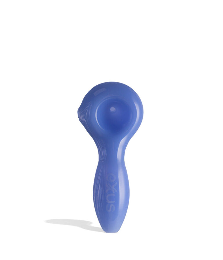 Blue Exxus Vape BUBL Hand Pipe 12pk Front View on White Background