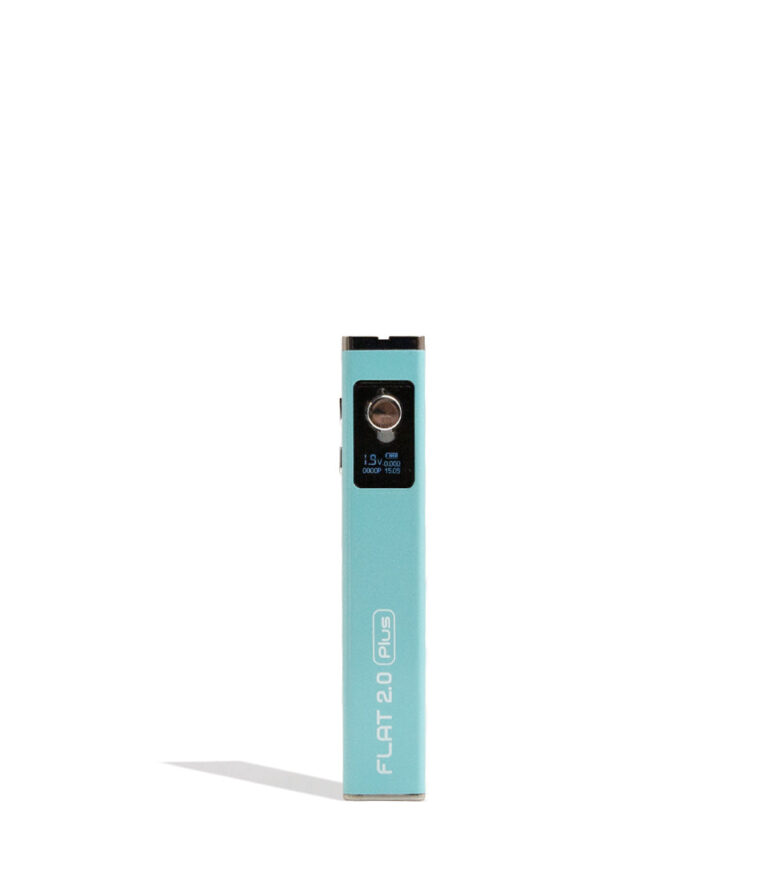 Blue Yocan Flat Plus 2.0 Variable Voltage Battery 12pk Front View on White Background