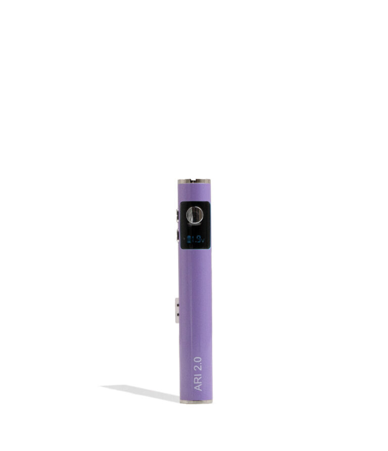 Purple Yocan Ari 2.0 Variable Voltage Battery 15pk Front View on White Background