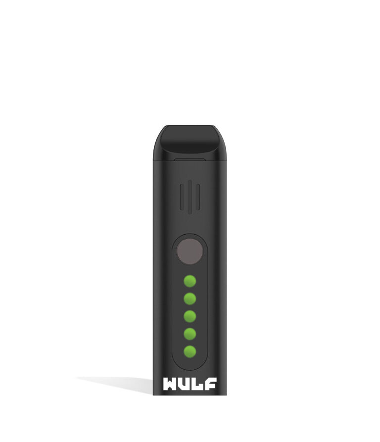 Black Wulf Mods Flora Portable Dry Herb Vaporizer front view on white background