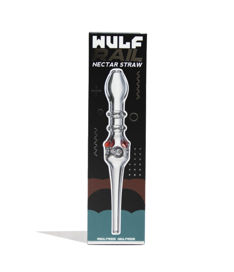 Clear Wulf Mods Rail Nectar Straw 15pk Packaging Front View on White Background