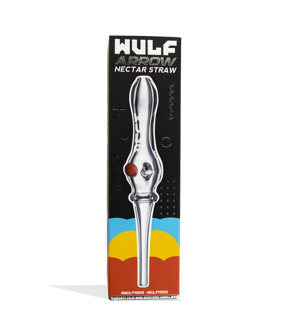 Clear Wulf Mods Arrow Nectar Straw 15pk Packaging Front View on White Background