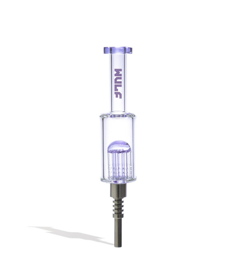 Purple Wulf Mods Timber Water Filtered Nectar Collector Front View on White Background
