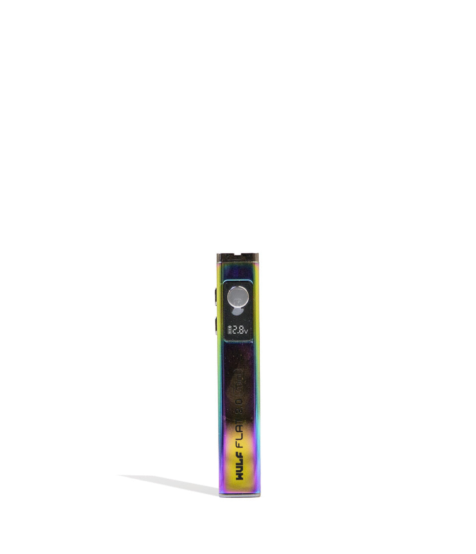 Full Color Wulf Mods Flat Mini 2.0 Variable Voltage Battery 9pk Front View on White Background