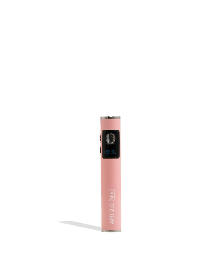 Pink Yocan Ari Mini 2.0 Variable Voltage Battery 15pk Front View on White Background