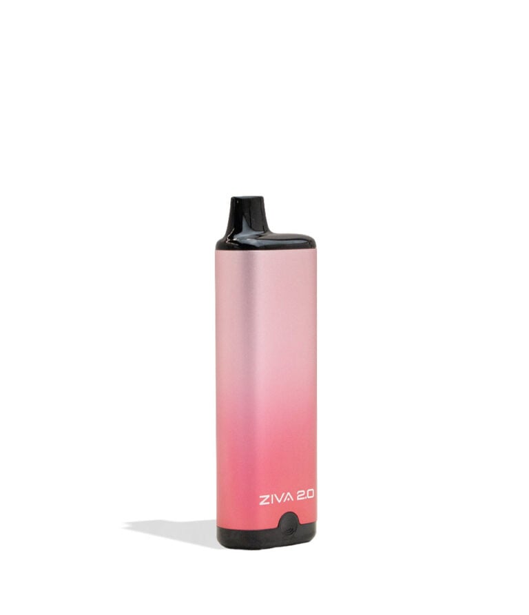 Pink Yocan Ziva 2.0 Variable Voltage Battery 10pk Angle View on White Background