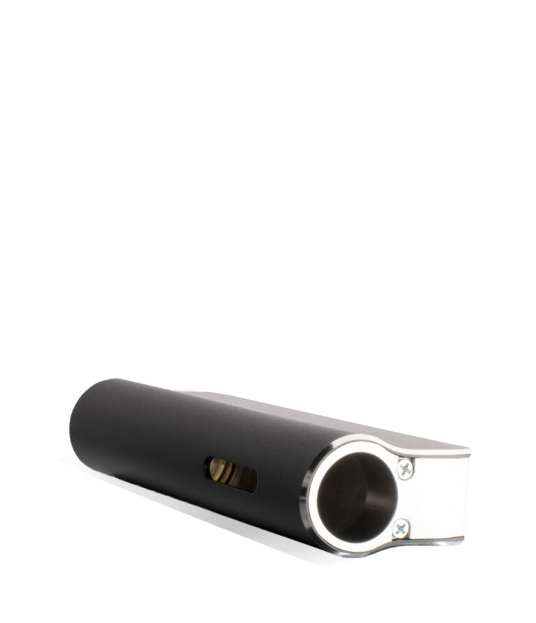 Black chamber Exxus Vape Snap VV 510 Thread Battery on white studio background