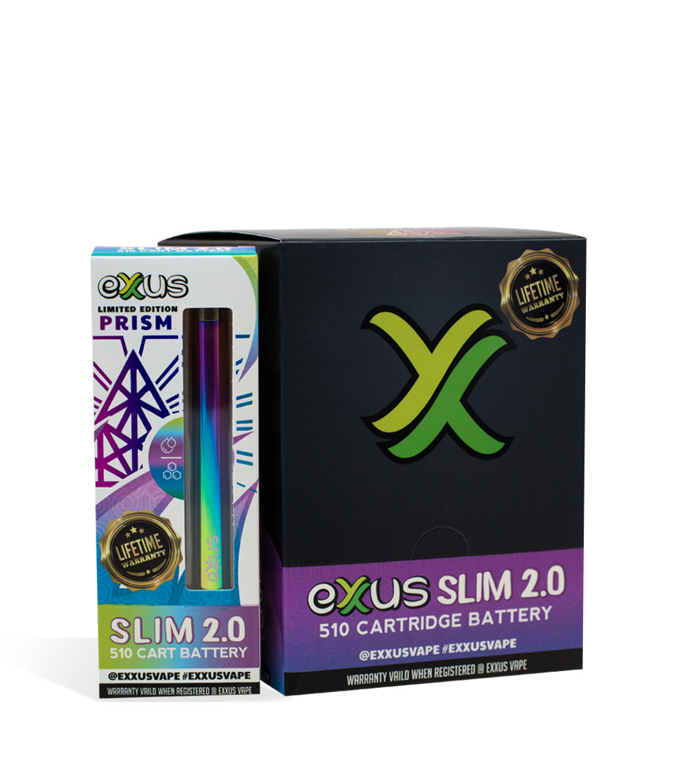 Prism Exxus Vape Slim 2.0 510 Thread Battery 12pk on white background