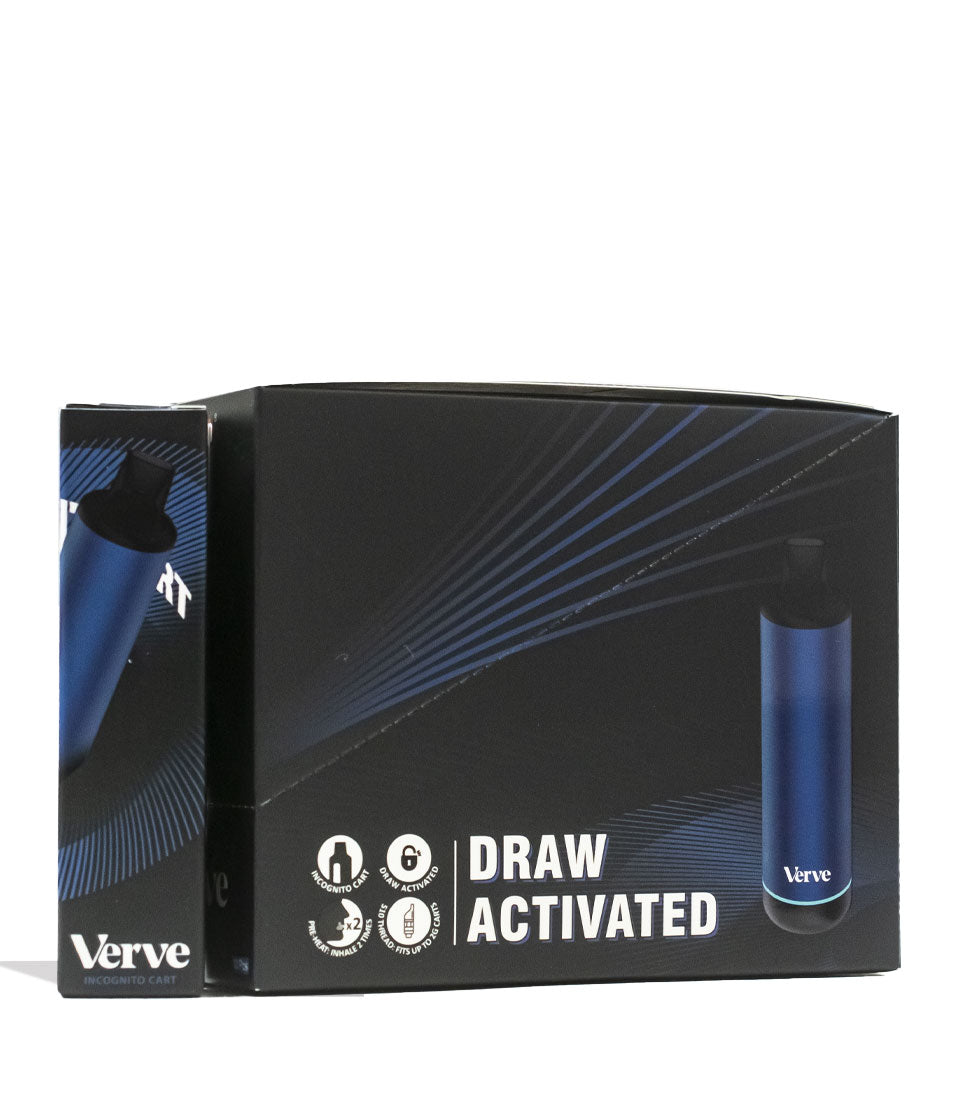 Blue Yocan Verve 510 Thread Battery Packaging Front View on White Background