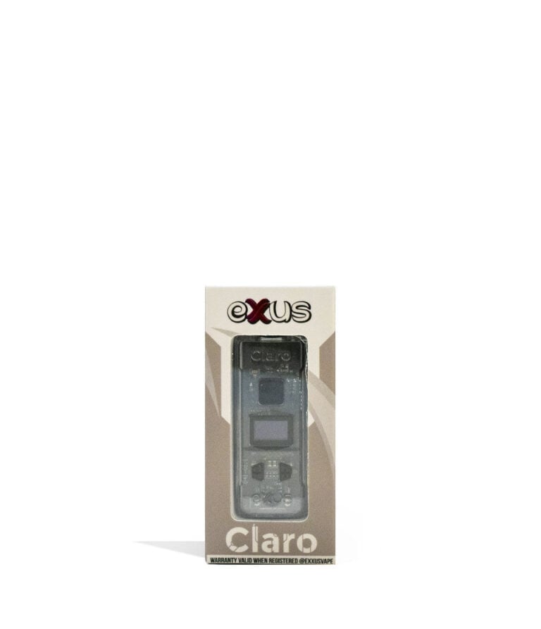 Clear Exxus Vape Claro 510 Thread Battery 12pk Packaging Front View on White Background