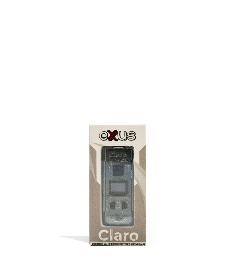 Clear Exxus Vape Claro 510 Thread Battery 12pk Packaging Front View on White Background