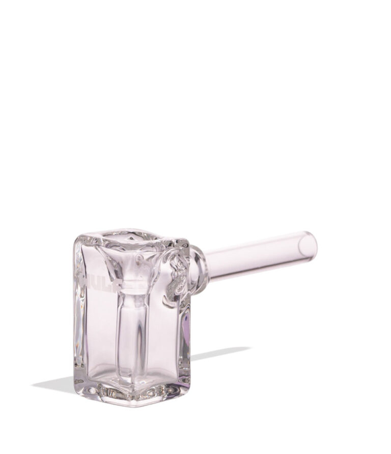 Clear Wulf DRFT bubbler side view on a white background