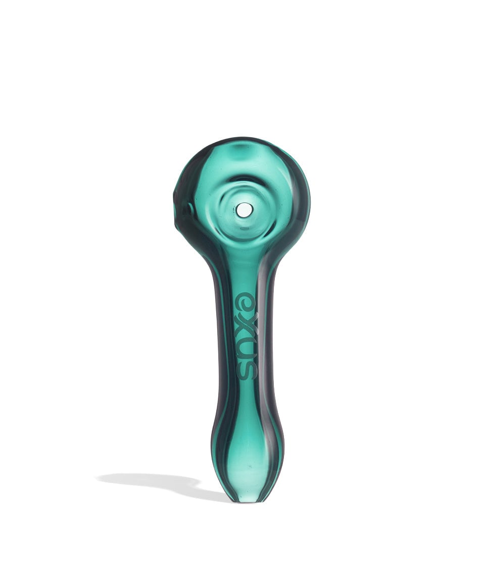 Green Exxus Vape Cave Hand Pipe 12pk Front View on White Background