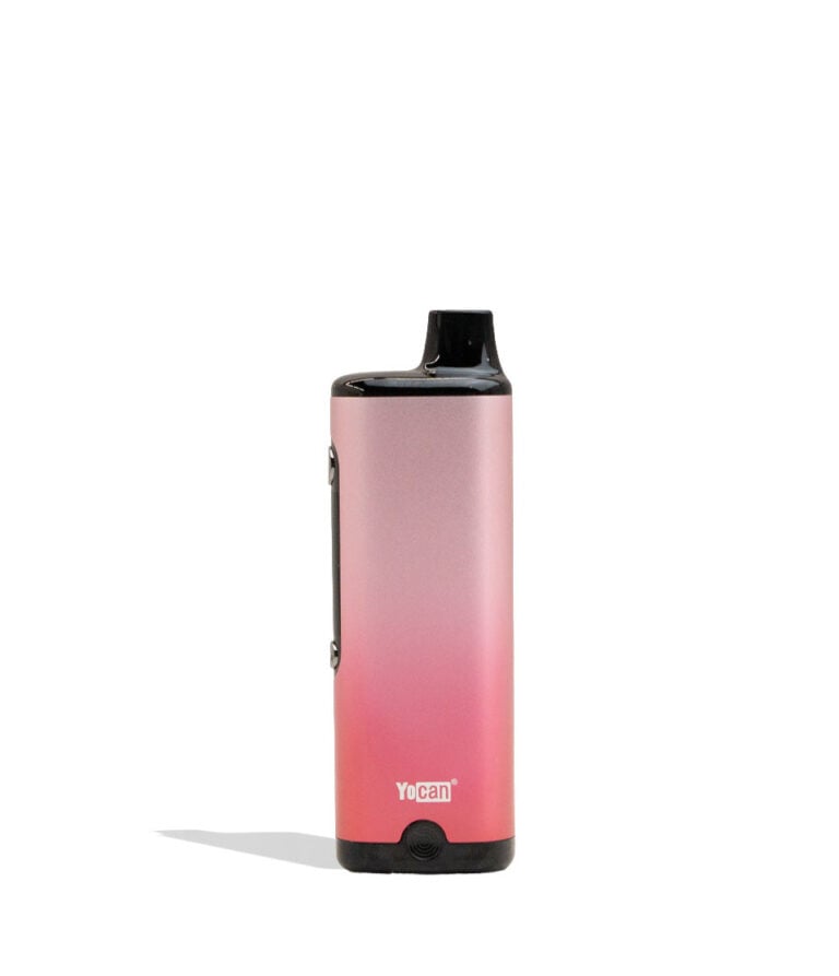 Pink Yocan Ziva 2.0 Variable Voltage Battery 10pk Back View on White Background
