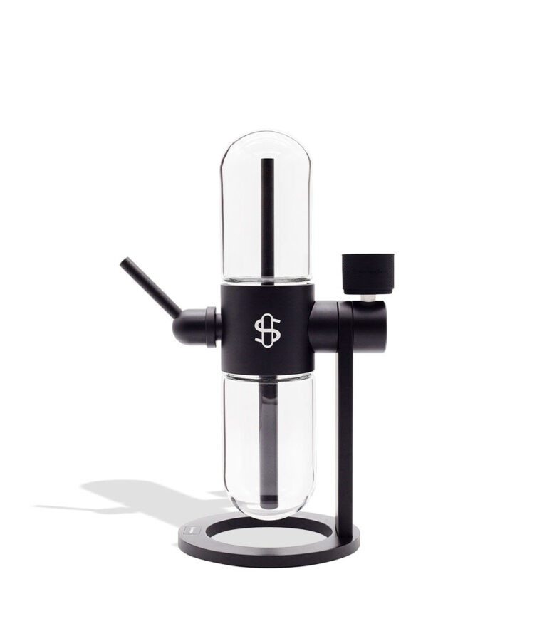 Black Stündenglass Gravity Infuser front view on white background