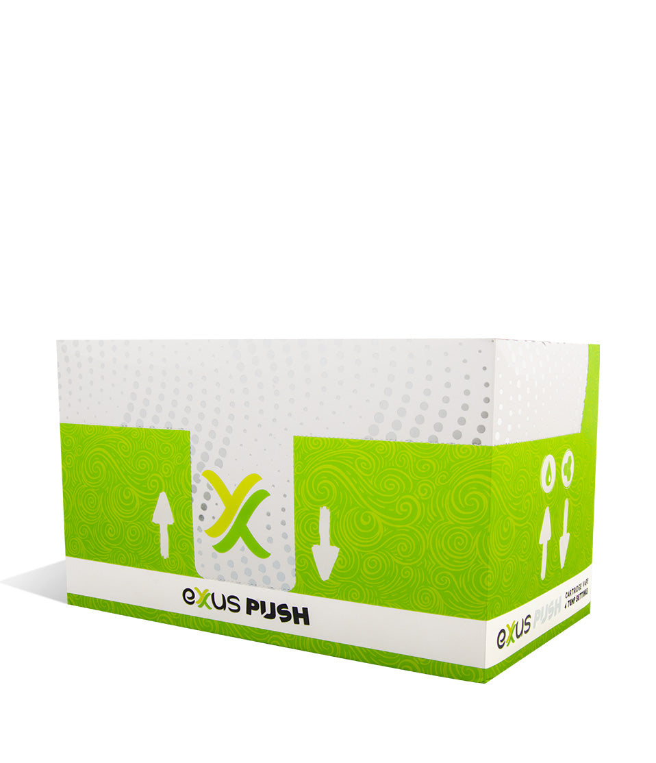 Arctic White front view Exxus Vape Push 510 Thread Battery 12pk on white background