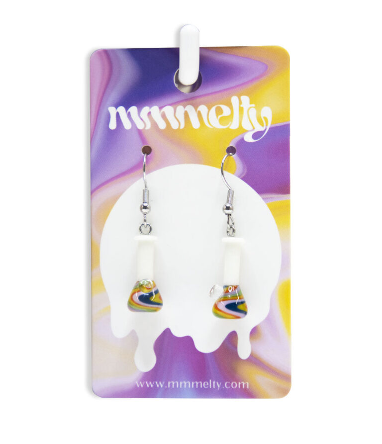 Mmmelty 72pc Earring Display Waterpipes Front View on White Background