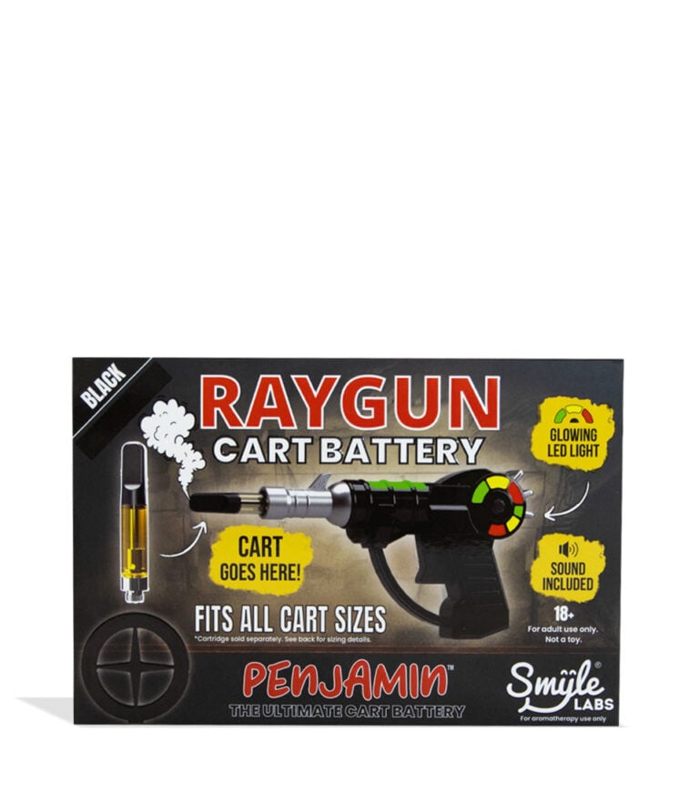 Black Smyle Penjamin Raygun Variable Voltage Battery packaging on white background