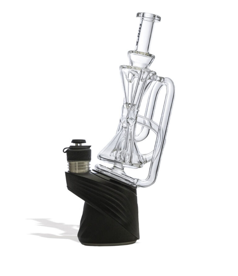 Clear Wulf Mods Web Puffco Peak Top with Peak Front View on White Background