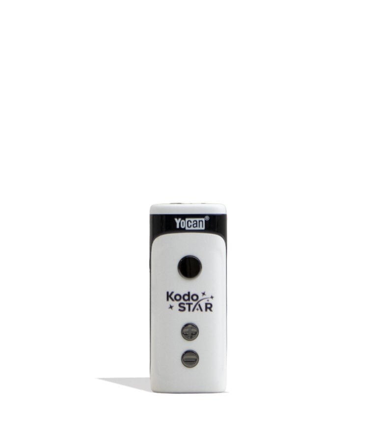 White Yocan Kodo Star Variable Voltage Battery 15pk Front View on White Background