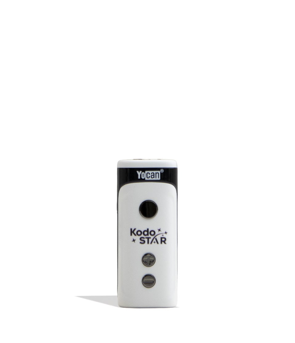 White Yocan Kodo Star Variable Voltage Battery 15pk Front View on White Background