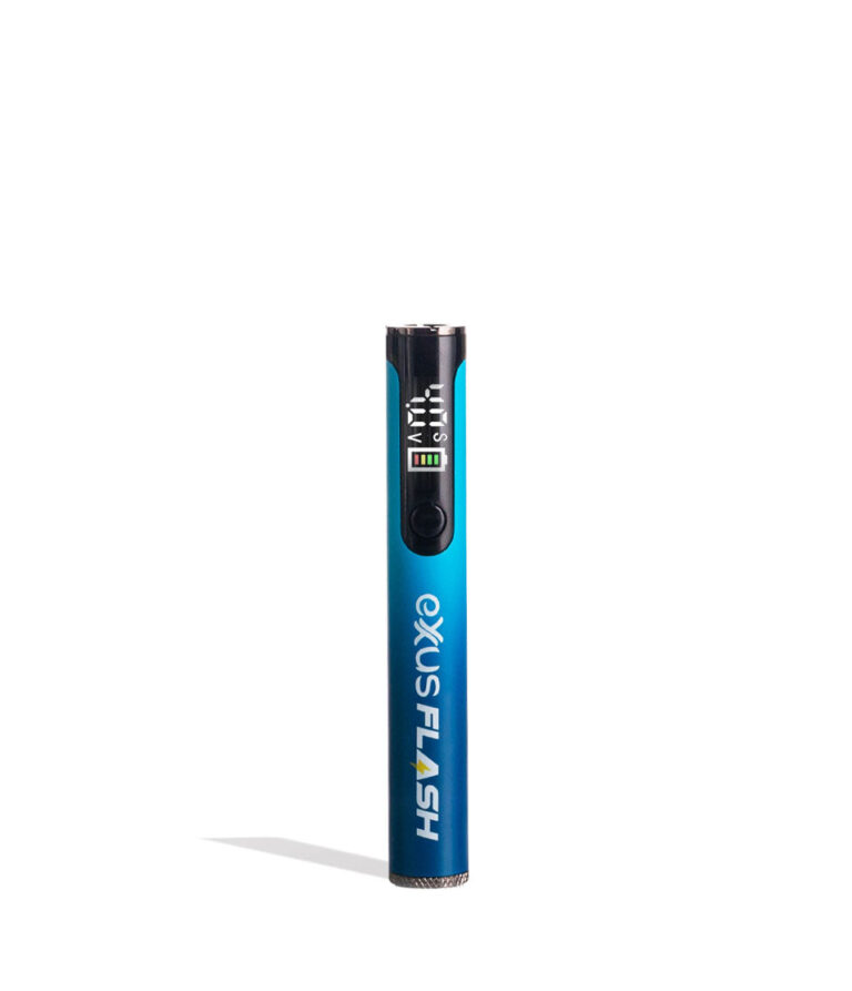 Glacier Exxus Vape Flash Flashlight and 510 Variable Voltage Battery 12pk Front View on White Background