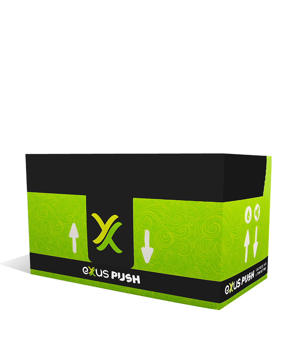 Black front view Exxus Vape Push 510 Thread Battery 12pk on white background
