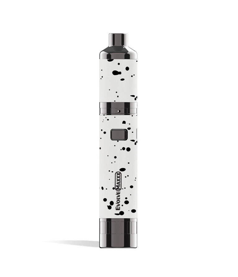White Black Spatter wax pen front Wulf Mods Evolve Maxxx 3 in 1 Kit on white background