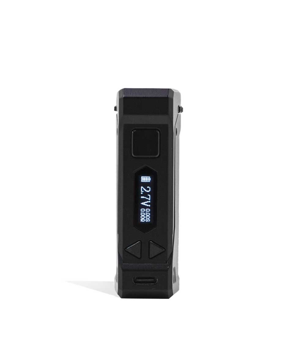 Black Face view Yocan UNI PRO 2 Adjustable 510 Thread Battery on white studio background