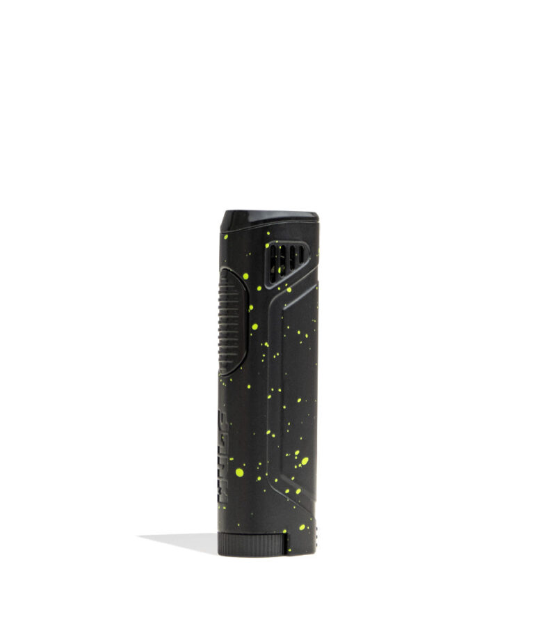 Black Green Spatter Wulf Mods Blitz Butane Powered Torch 9pk Front View on White Background