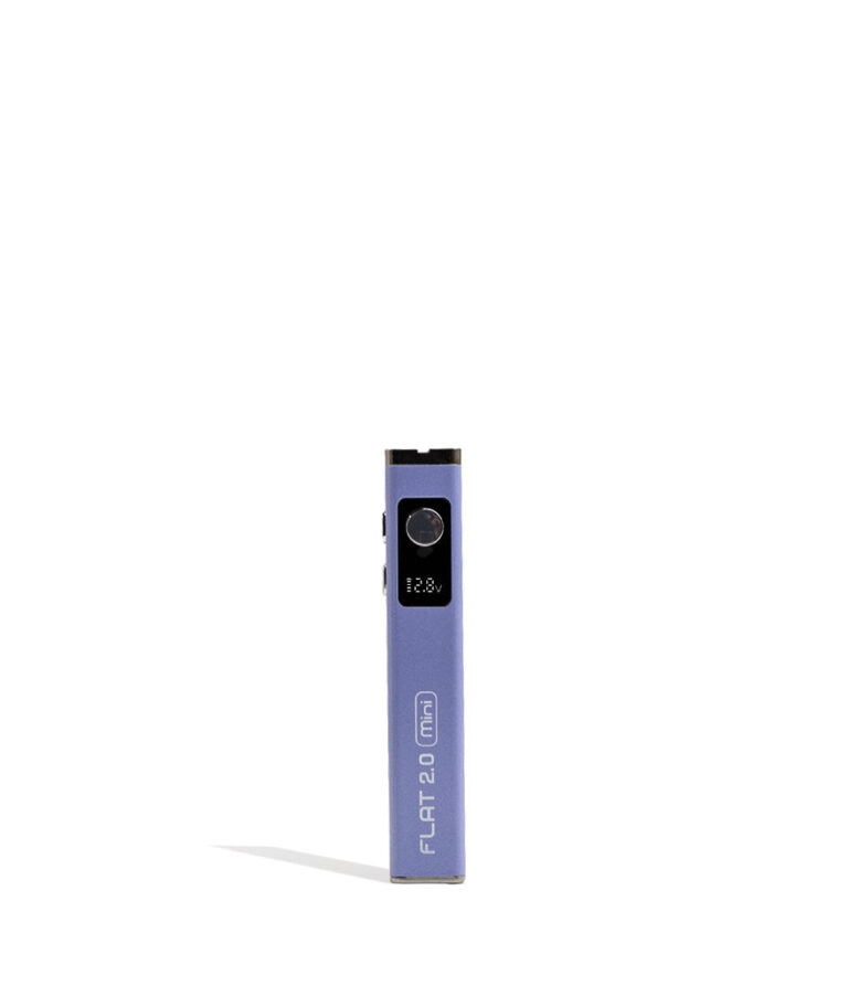 Purple Yocan Flat Mini 2.0 Variable Voltage Battery 12pk Front View on White Background