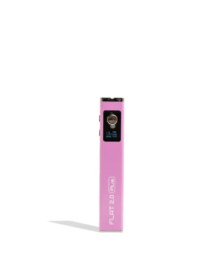 Pink Yocan Flat Plus 2.0 Variable Voltage Battery 12pk Front View on White Background